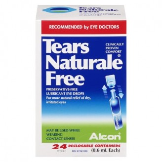 Alcon Tears Naturale Free Lubricant Eye Drops, 24 x 0.6 ml